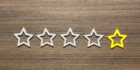 Customer Experience Concept, Best Excellent Services Rating for Satisfaction. five star.