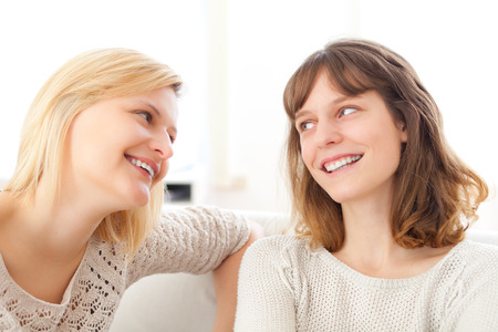Complicity scene beetwen best friends - Friendship conceptの写真素材