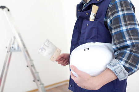 View of tool's details of a construction worker in high definition