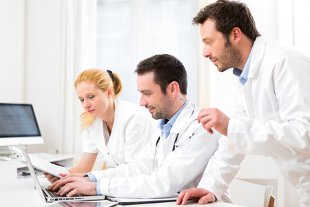 View of a Medical team working at the hospitalの写真素材