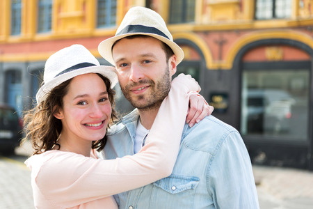 View of a Young attractive couple on holidaysの写真素材