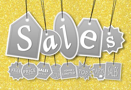 Concept view of sales label for seasonal promotion