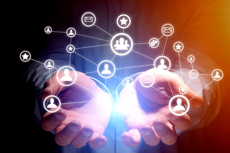 Concept view of business international network interface - Technology concept