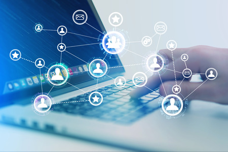 Concept view of business international network interface - Technology concept