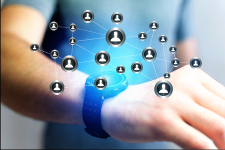 Concept view of business international network interface - Technology concept