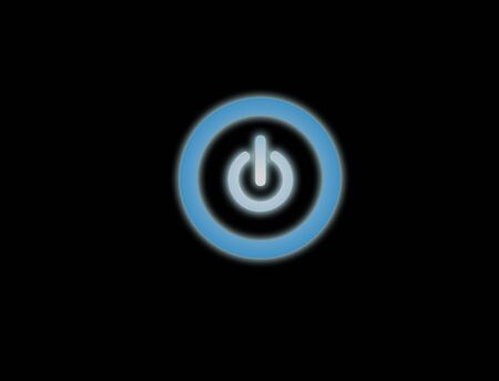 View of a Power button symbol displayed on a futuristic interface - Technology and energy concept