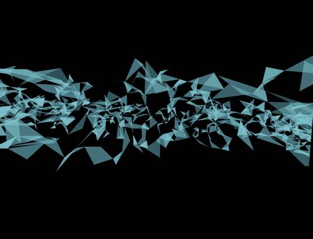 View of a Abstract triangle displayed on a futuristic interface with line and points - Technology...