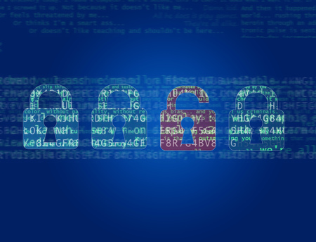 View of a Cyber attack concept on a technology interfaceの写真素材