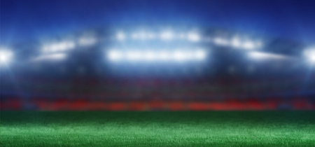 View of a Football stadium before the game - 3d renderingの写真素材