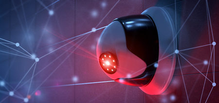 View of a Conncetion over a security cctv camera system - 3d renderingの写真素材
