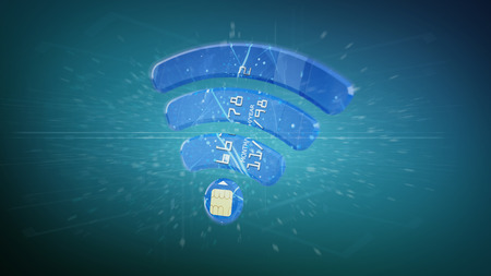 View of a Contactless credit card payment concept on a background 3d rendering