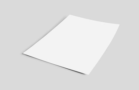 Mock up view of a sheet of paper isolated on a background with shadow - 3d renderingの写真素材
