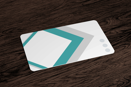Mock up view of a rounded corner card - 3d renderingの写真素材