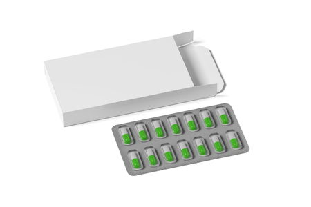 Pharmaceutical Packaging Mockup view - 3d renderingの写真素材