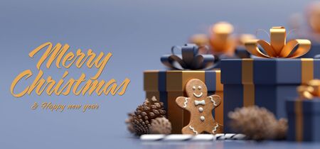 View of a Christmas background with ornament and light atmosphere