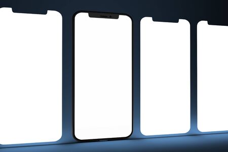 View of a Isolated Devices Mockupの写真素材