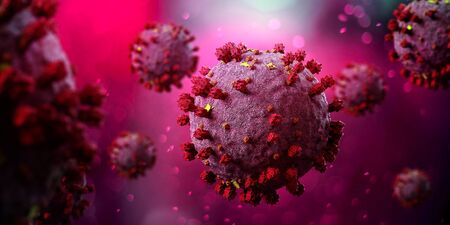 View of a Coronavirus Covid-19 background - 3d renderingの写真素材