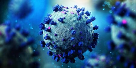 View of a Coronavirus Covid-19 background - 3d renderingの写真素材