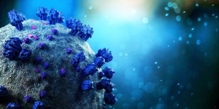 View of a Coronavirus Covid-19 background - 3d renderingの写真素材
