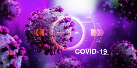 View of a Coronavirus Covid-19 background - 3d rendering