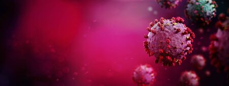 View of a Coronavirus Covid-19 background - 3d renderingの写真素材