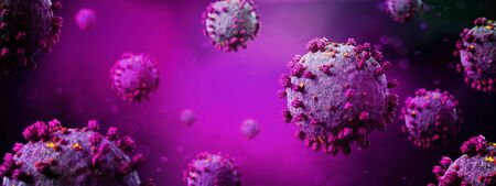 View of a Coronavirus Covid-19 background - 3d rendering