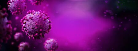 View of a Coronavirus Covid-19 background - 3d renderingの写真素材
