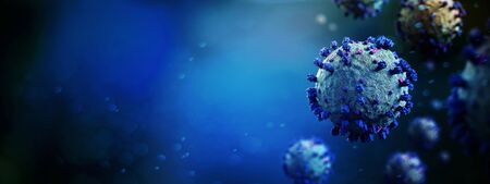 View of a Coronavirus Covid-19 background - 3d rendering