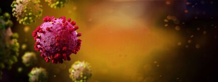 View of a Coronavirus Covid-19 background - 3d renderingの写真素材