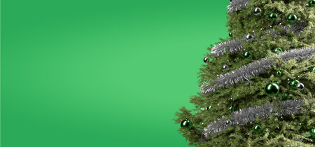 View of a Christmas background with christmas gifts decoration - 3d renderingの写真素材