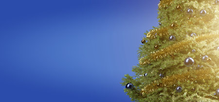 View of a Christmas background with christmas gifts decoration - 3d renderingの写真素材