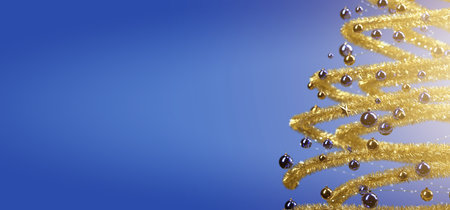 View of a Christmas background with christmas gifts decoration - 3d renderingの写真素材