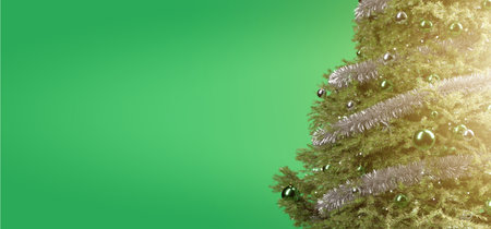 View of a Christmas background with christmas gifts decoration - 3d renderingの写真素材