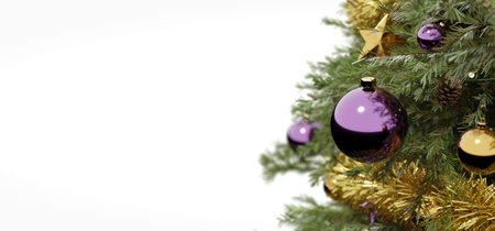 View of a Christmas background with christmas gifts decoration - 3d renderingの写真素材