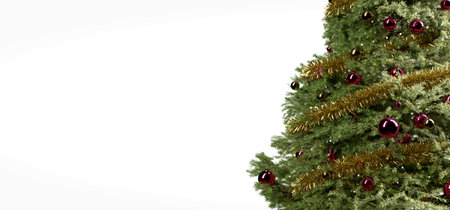 View of a Christmas background with christmas gifts decoration - 3d renderingの写真素材