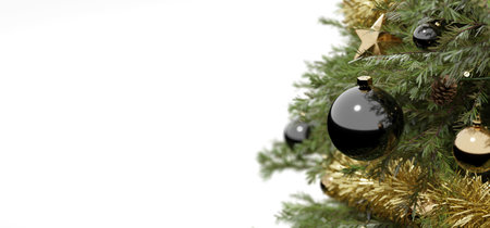 View of a Christmas background with christmas gifts decoration - 3d renderingの写真素材