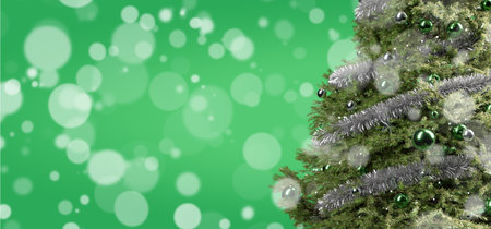 View of a Christmas background with christmas gifts decoration - 3d renderingの写真素材