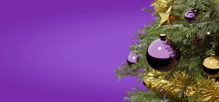 View of a Christmas background with christmas gifts decoration - 3d renderingの写真素材