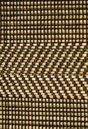 A close up shot of a bamboo placemat