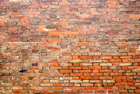 A old brick wall with signs of its age
