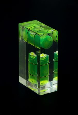 Macro of a plastic double level on the black backgroundの写真素材