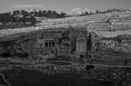 Tomb of the Prophet Zechariah and the Tomb of Bnei-Khezir Jerusalemの写真素材