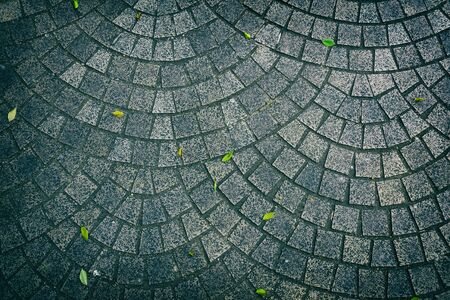 Curve mosaic texture floor, Vintage styleの写真素材