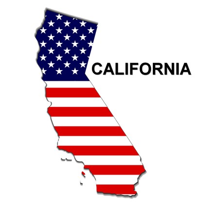 Map of Californiaの写真素材