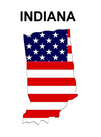 Map of Indianaの写真素材