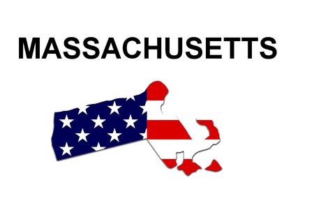 Map of Massachusettsの写真素材