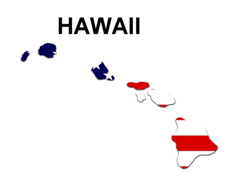 Map of Hawaiiの写真素材