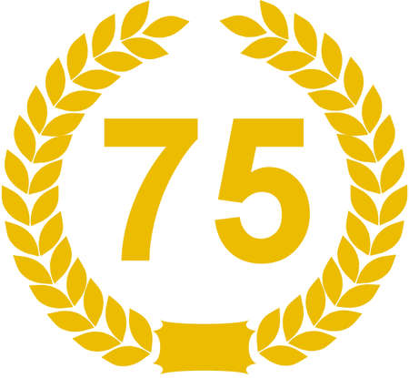 laurel wreath 75 yearsの写真素材