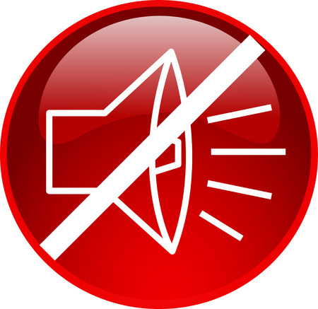 illustration of a red sound buttonのイラスト素材