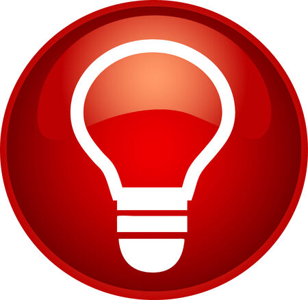 illustration of a red bulb buttonのイラスト素材